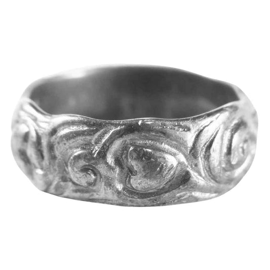 BILL WALL LEATHER ビルウォールレザー R-301 HEART RING ハート リング 指輪 シルバー系 18号程度【中古】