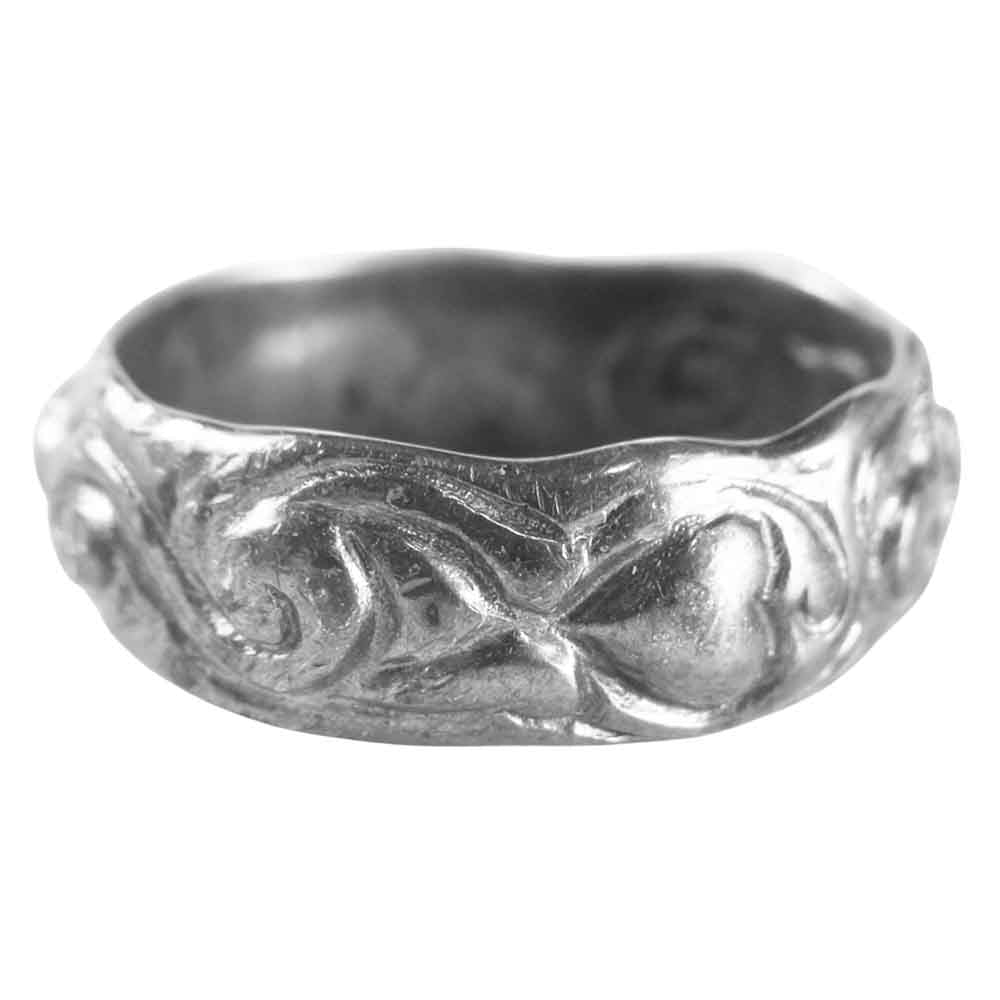 BILL WALL LEATHER ビルウォールレザー R-301 HEART RING ハート リング 指輪 シルバー系 18号程度【中古】