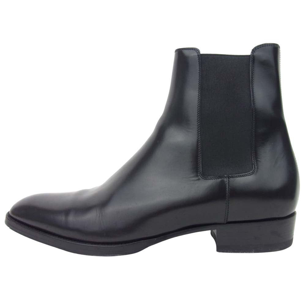 SAINT LAURENT サンローラン 443208 ワイアット チェルシー サイドゴア ブーツ ブラック系 42【中古】