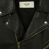 CELINE セリーヌ 19SS 2E058297D クラシックバイカー ライダース カーフスキン レザー ジャケット ブラック系 46【美品】【中古】