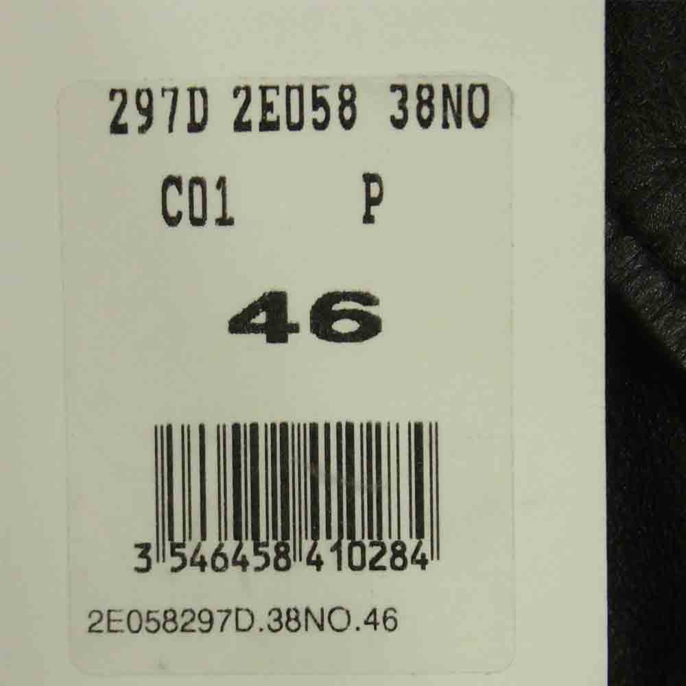 CELINE セリーヌ 19SS 2E058297D クラシックバイカー ライダース カーフスキン レザー ジャケット ブラック系 46【美品】【中古】