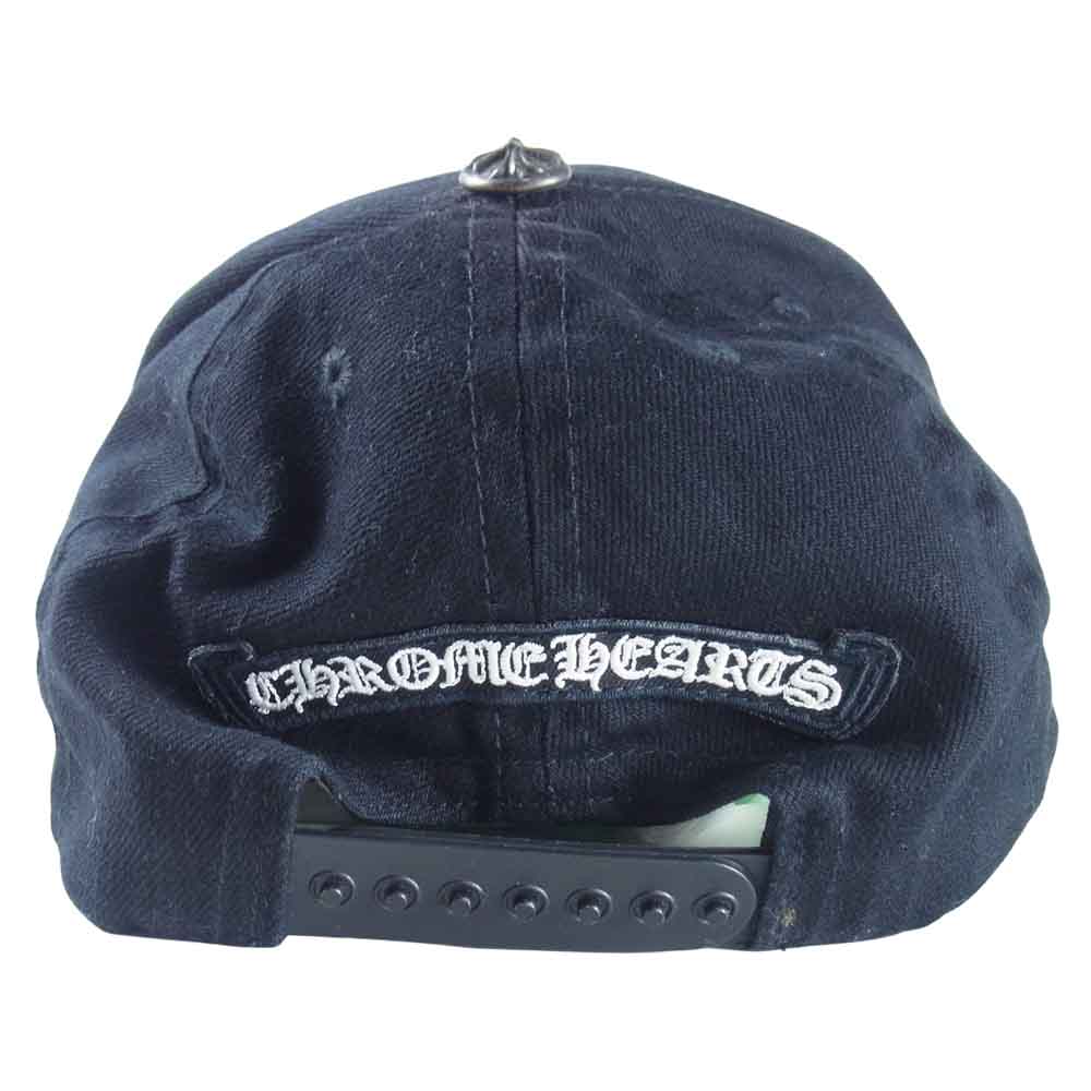 CHROME HEARTS クロムハーツ（原本無） クロスボール ダガー スクロール ロゴ 刺繍 キャップ ブラック系【中古】