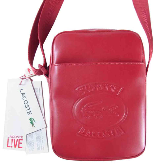 Supreme シュプリーム × ラコステ Lacoste 18SS Shoulder Bag ショルダーバッグ レッド系【新古品】【未使用】【中古】