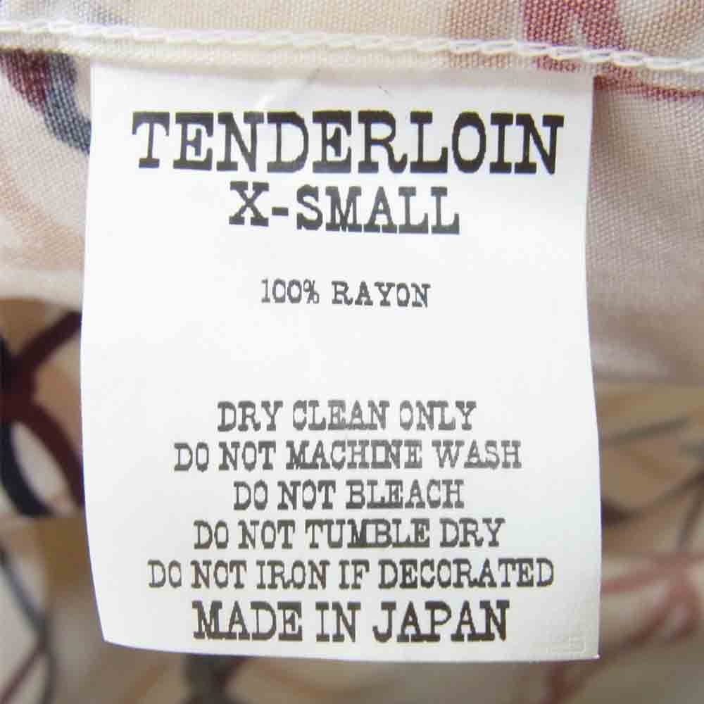 TENDERLOIN テンダーロイン 15SS  T-RAYON SHT BW 有刺鉄線 半袖シャツ オフホワイト系 XS【中古】