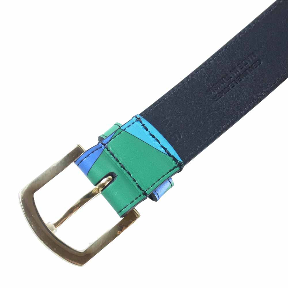 Supreme シュプリーム 21SS EMILIO PUCCI BELT BLUE S/M エミリオプッチ ベルト 青緑系 S/M【新古品】【未使用】【中古】