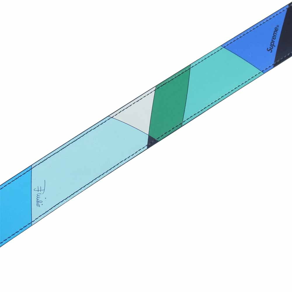 Supreme シュプリーム 21SS EMILIO PUCCI BELT BLUE S/M エミリオプッチ ベルト 青緑系 S/M【新古品】【未使用】【中古】
