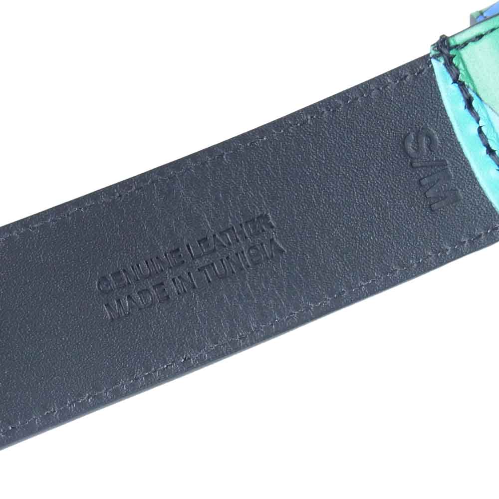 Supreme シュプリーム 21SS EMILIO PUCCI BELT BLUE S/M エミリオプッチ ベルト 青緑系 S/M【新古品】【未使用】【中古】