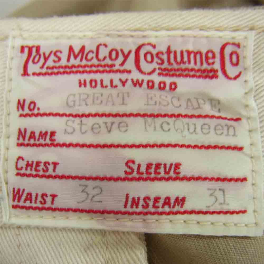 TOY'S McCOY トイズマッコイ GREAT ESCAPE Steve McQueen 大脱走 スティーブ?マックイーン トラウザーズ チノ ベージュ系 30【中古】