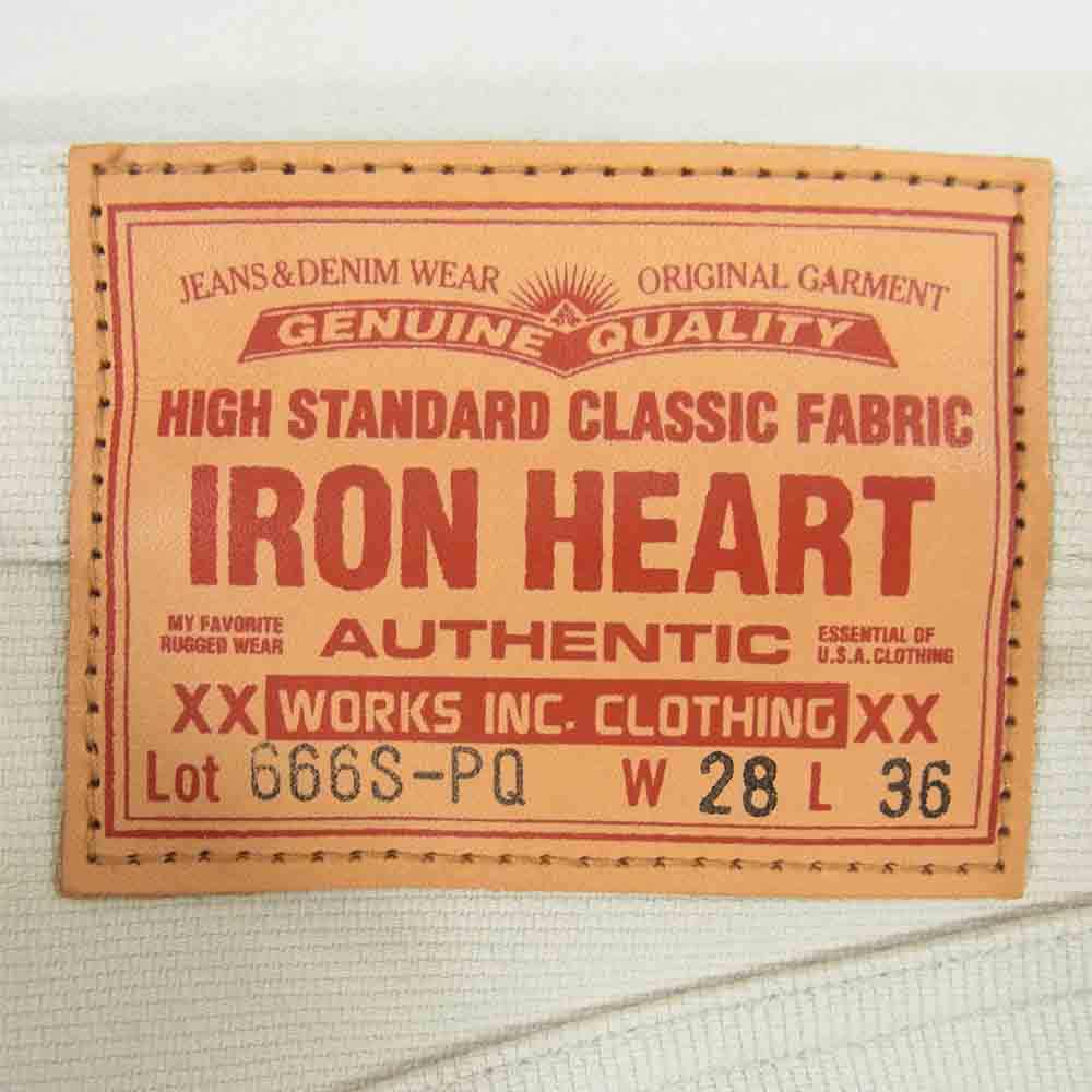 IRON HEART アイアンハート 666S-PQ 14oz ヘビーピケ スリムストレート ベージュ系 28【新古品】【未使用】【中古】