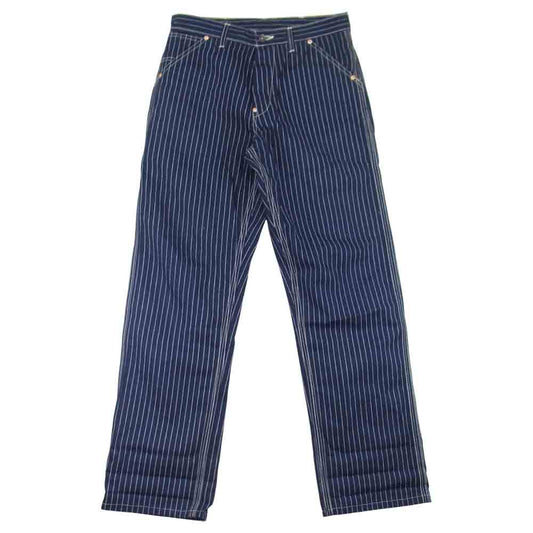 The REAL McCOY'S ザリアルマッコイズ JOE MCCOY 8 hour union ウォバッシュ ストライプ ワーク ペインター ネイビー系 28【中古】