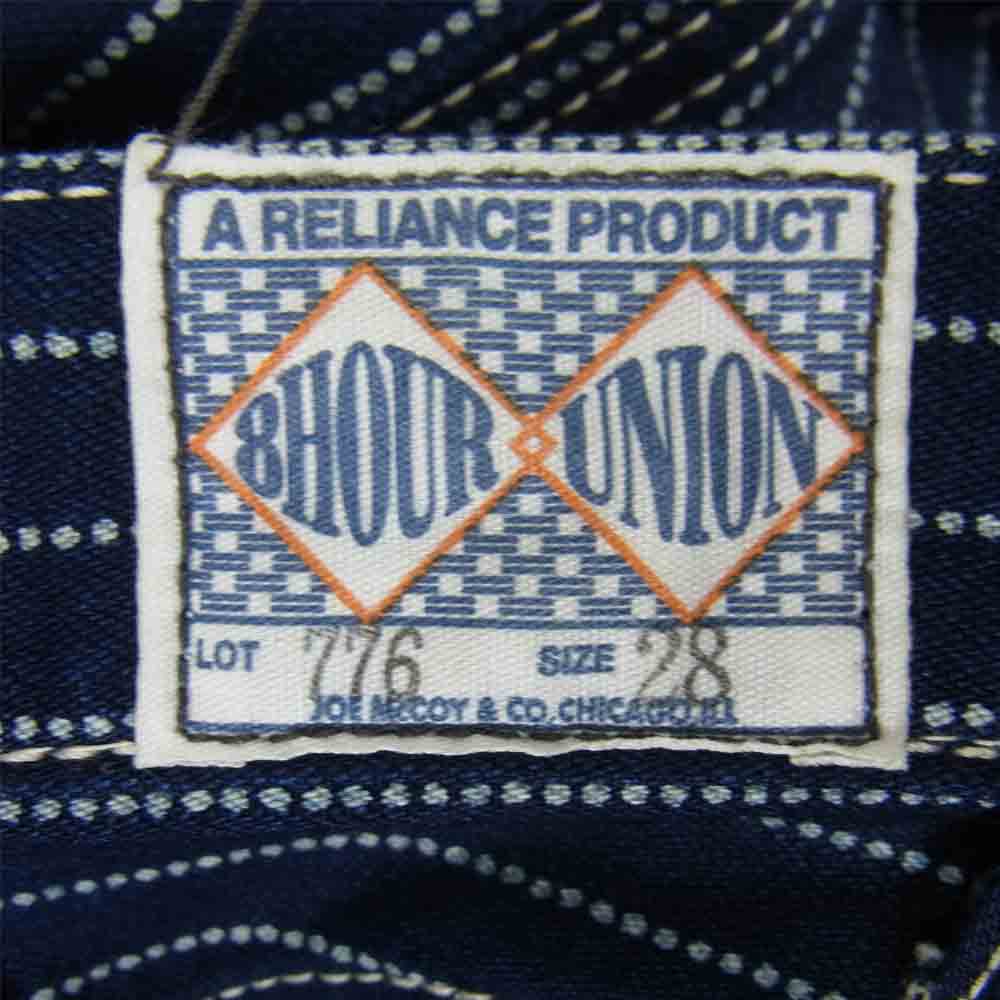 The REAL McCOY'S ザリアルマッコイズ JOE MCCOY 8 hour union ウォバッシュ ストライプ ワーク ペインター ネイビー系 28【中古】