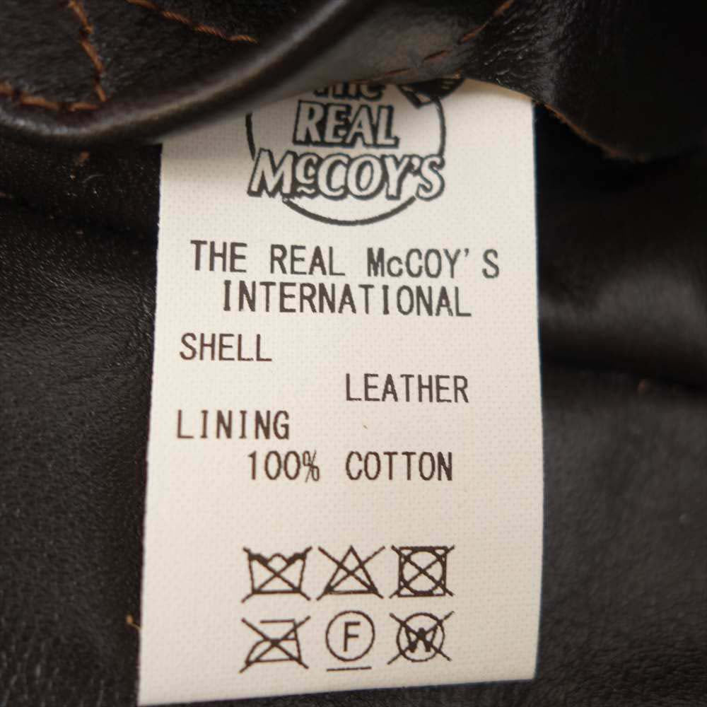The REAL McCOY'S ザリアルマッコイズ MJ18101 TYPE A-2 REAL McCOY MFG. CO. ホースハイド レザー フライト ミリタリー ブラック系 36【新古品】【未使用】【中古】