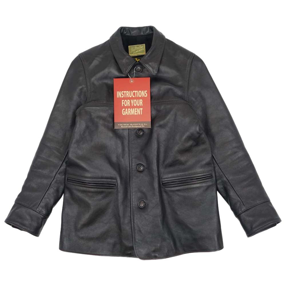 The REAL McCOY'S ザリアルマッコイズ 未使用 JOE MCCOY ジョーマッコイ LEATHER CAR COAT ホースハイド レザー カーコート ブラック系 36【新古品】【未使用】【中古】
