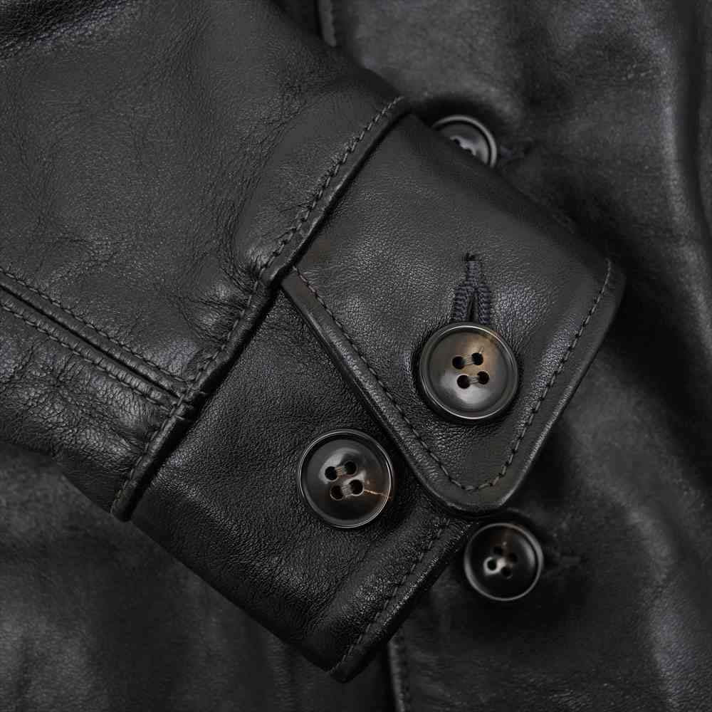 The REAL McCOY'S ザリアルマッコイズ 未使用 JOE MCCOY ジョーマッコイ LEATHER CAR COAT ホースハイド レザー カーコート ブラック系 36【新古品】【未使用】【中古】