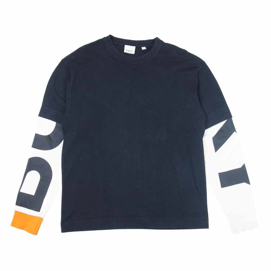 BURBERRY バーバリー 20AW 8029139 リカルドティッシ FERNFORD ロゴプリントレイヤードスリーブ 長袖Ｔシャツ ブラック系 M【中古】