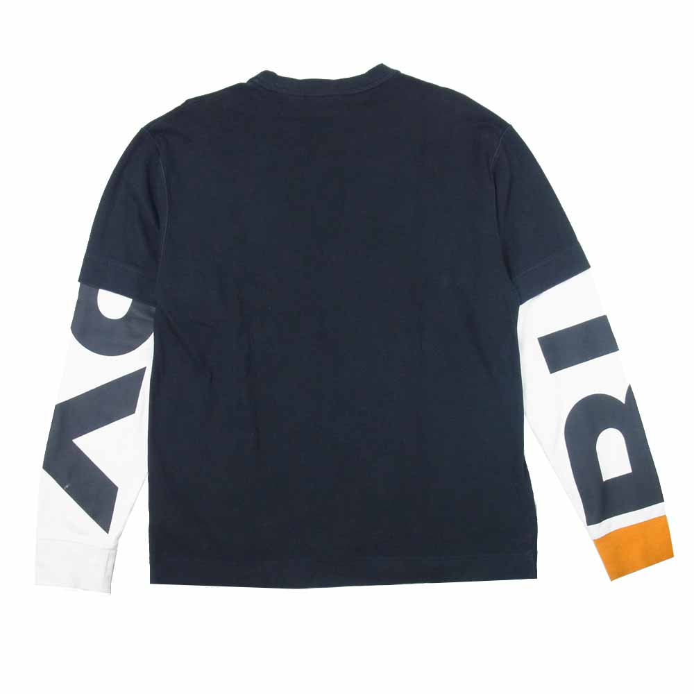 BURBERRY バーバリー 20AW 8029139 リカルドティッシ FERNFORD ロゴプリントレイヤードスリーブ 長袖Ｔシャツ ブラック系 M【中古】