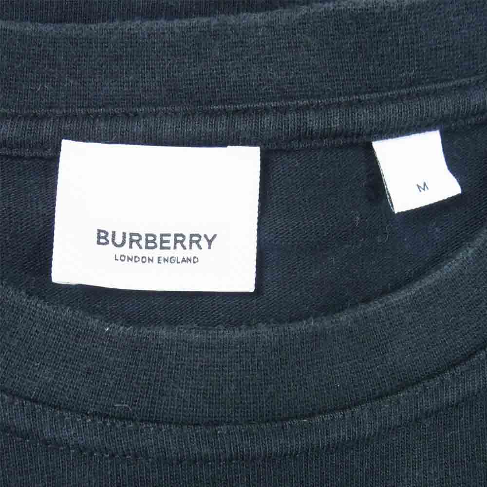 BURBERRY バーバリー 20AW 8029139 リカルドティッシ FERNFORD ロゴプリントレイヤードスリーブ 長袖Ｔシャツ ブラック系 M【中古】