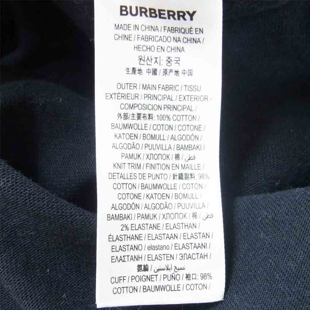 BURBERRY バーバリー 20AW 8029139 リカルドティッシ FERNFORD ロゴプリントレイヤードスリーブ 長袖Ｔシャツ ブラック系 M【中古】