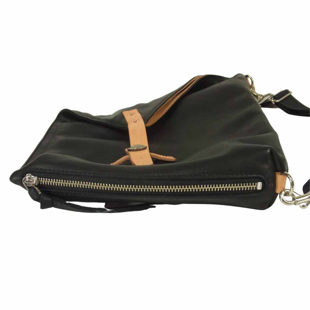 REDMOON レッドムーン レザー ショルダーバッグ 日本製 ブラック系【中古】