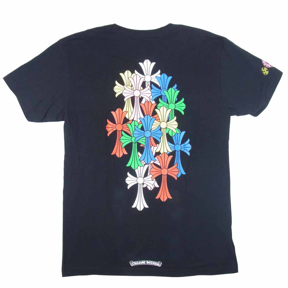 CHROME HEARTS クロムハーツ（原本無） 21SS MLTCOL CEM CRS T-SHRT マルチ セメタリークロス プリント Tシャツ ブラック系 L【中古】