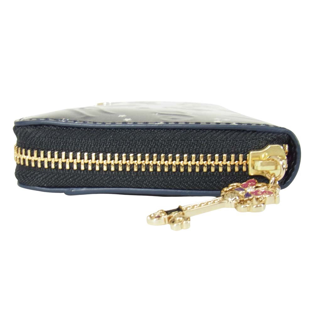 ANNA SUI アナスイ 313980 スパークリングナイト ラウンド ファスナー 財布 ネイビー系【新古品】【未使用】【中古】