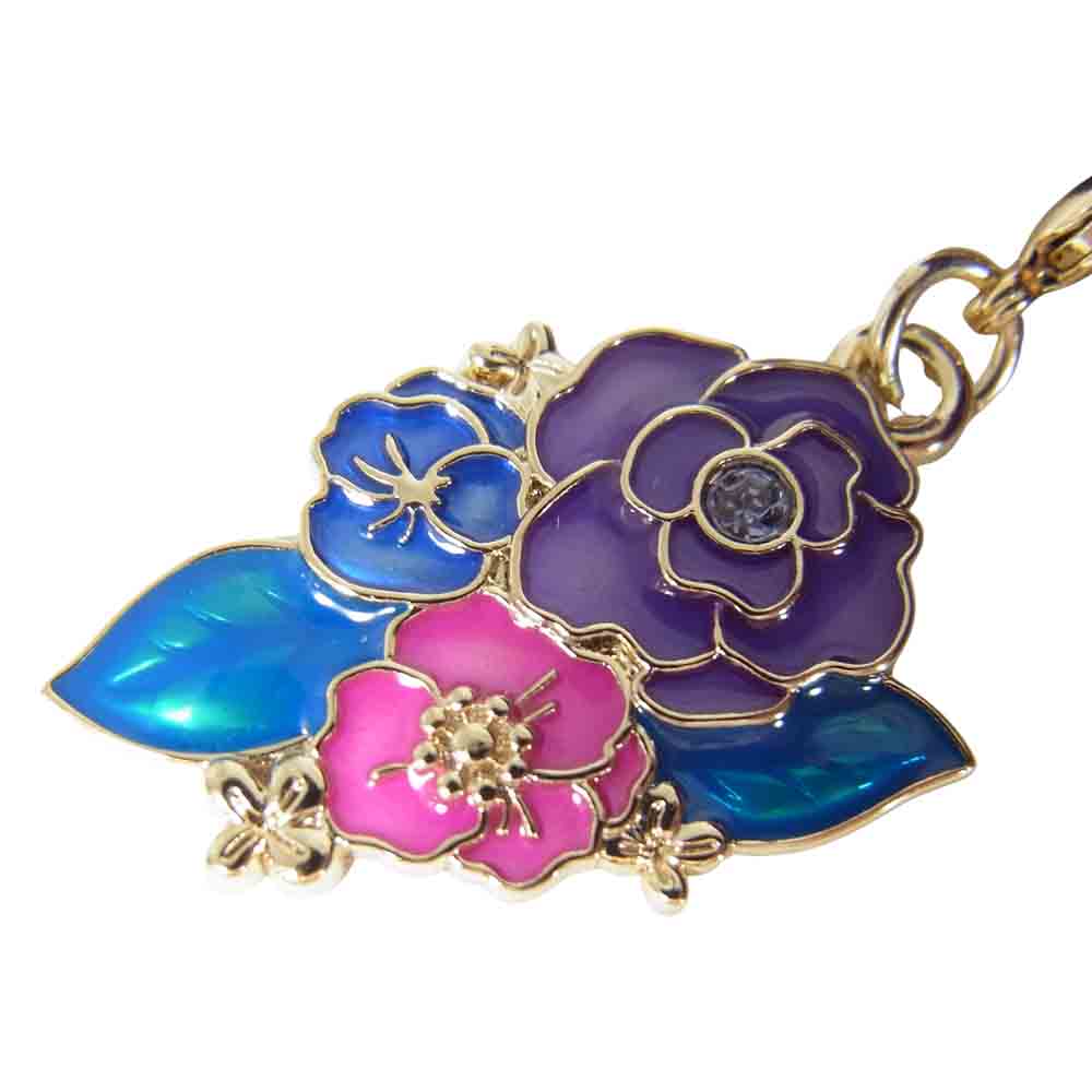 ANNA SUI アナスイ 314942 エターナル バタフライ がま口 ２つ折り 財布 ネイビー系【新古品】【未使用】【中古】