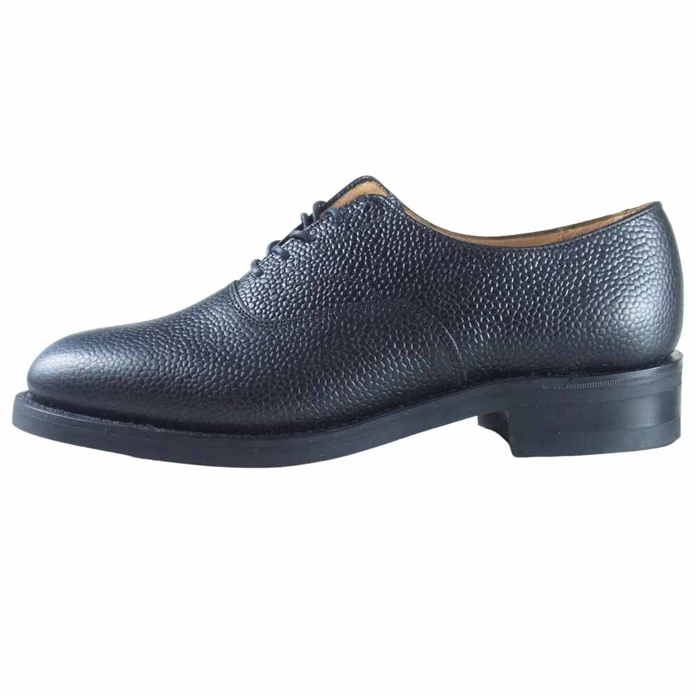 SANDERS サンダース 9696BG MADE IN ENGLAND グレイン レザー オックスフォード シューズ ブラック系 8【極上美品】【中古】