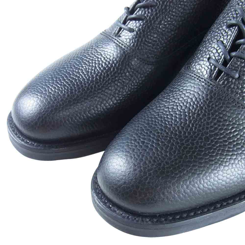 SANDERS サンダース 9696BG MADE IN ENGLAND グレイン レザー オックスフォード シューズ ブラック系 8【極上美品】【中古】