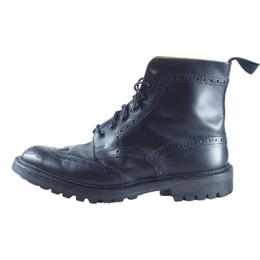 Tricker's トリッカーズ M2508 BROGUE BOOT モールトン コマンドソール カントリーブーツ ブラック系 9【中古】