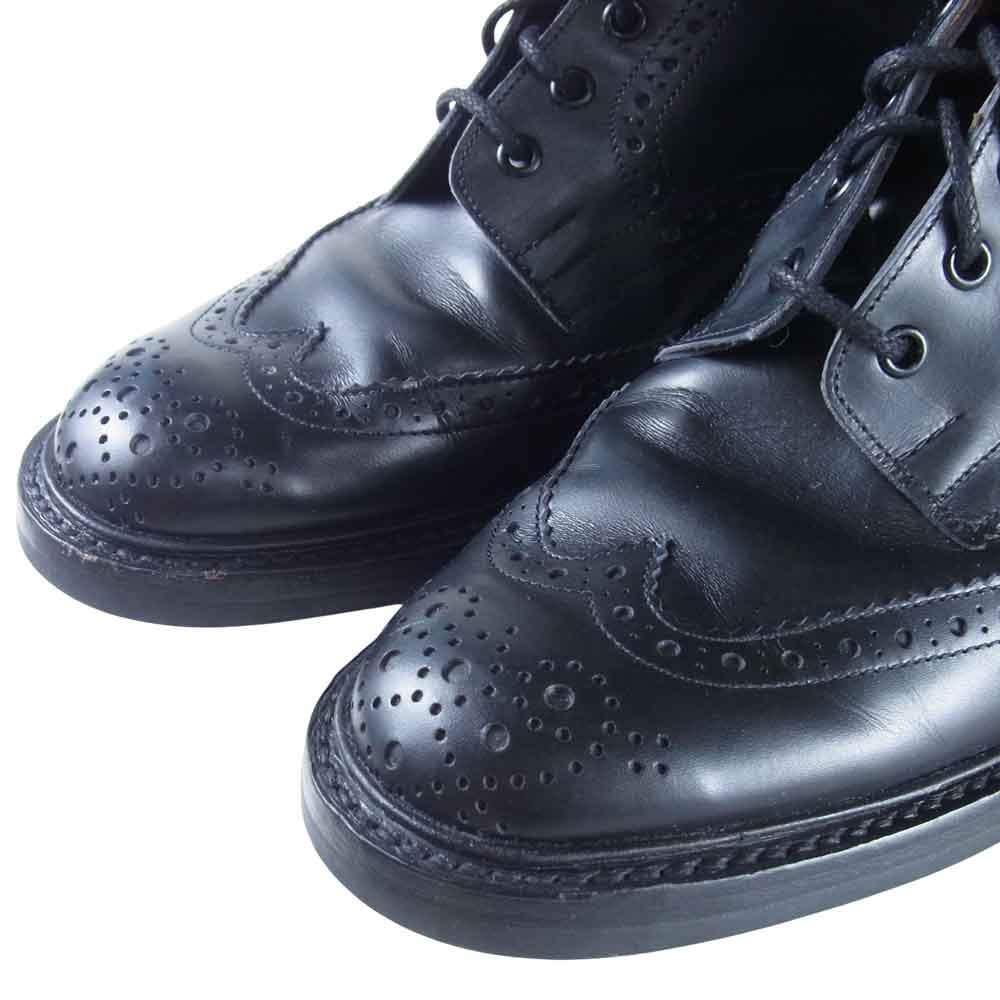 Tricker's トリッカーズ M2508 BROGUE BOOT モールトン コマンドソール カントリーブーツ ブラック系 9【中古】