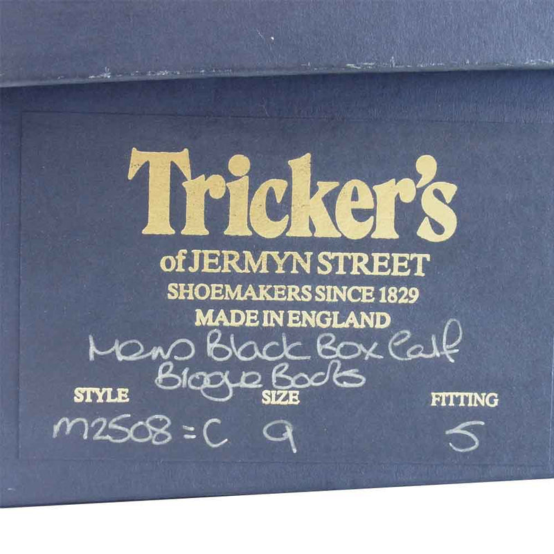 Tricker's トリッカーズ M2508 BROGUE BOOT モールトン コマンドソール カントリーブーツ ブラック系 9【中古】