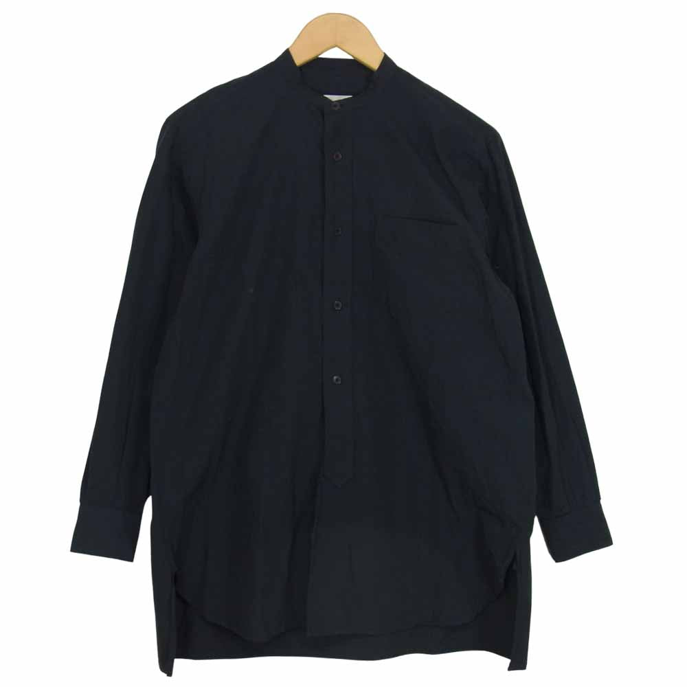 COMOLI コモリ 20AW S03-02002 バンドカラーシャツ ネイビー ネイビー系【中古】