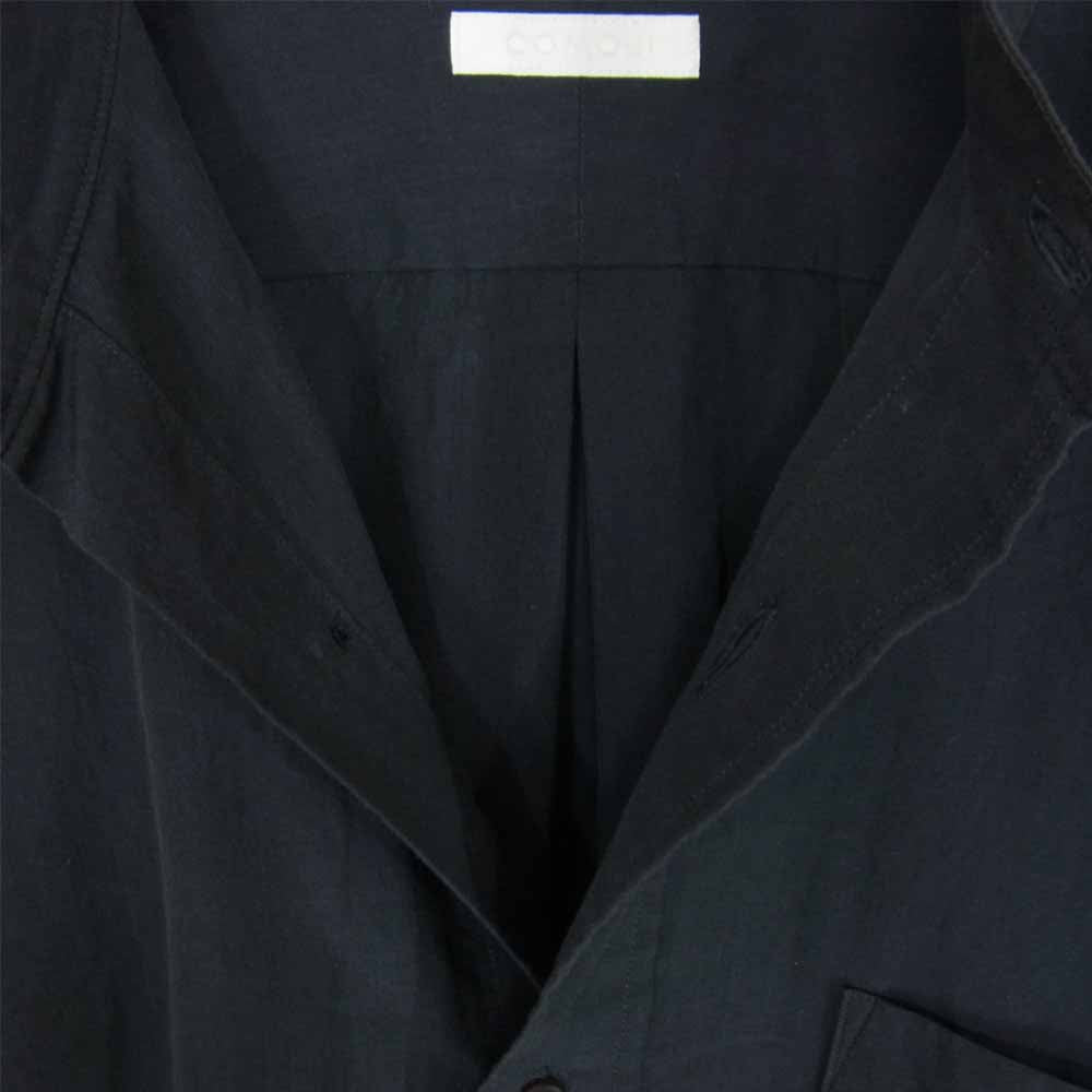 COMOLI コモリ 20AW S03-02002 バンドカラーシャツ ネイビー ネイビー系【中古】