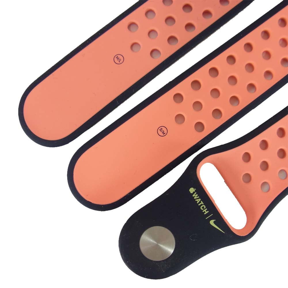 Apple Watch アップルウォッチ × ナイキ Nike 44mm用 スポーツバンド MG3X3FE/A ブルーブラック/ブライトマンゴー ネイビー系【中古】