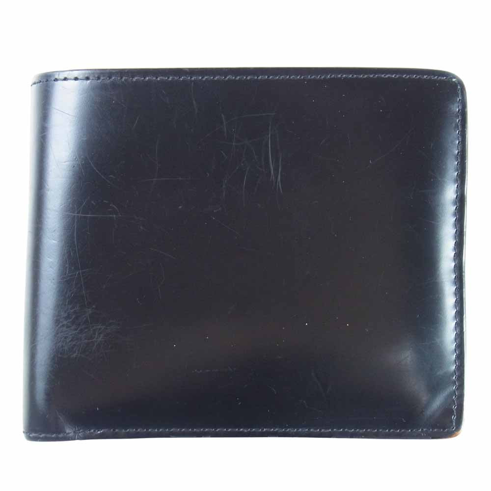 COCOMEISTER ココマイスター オークバーク バットクーム 二つ折り 財布 ウォレット ブラック系【中古】