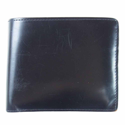 COCOMEISTER ココマイスター オークバーク バットクーム 二つ折り 財布 ウォレット ブラック系【中古】