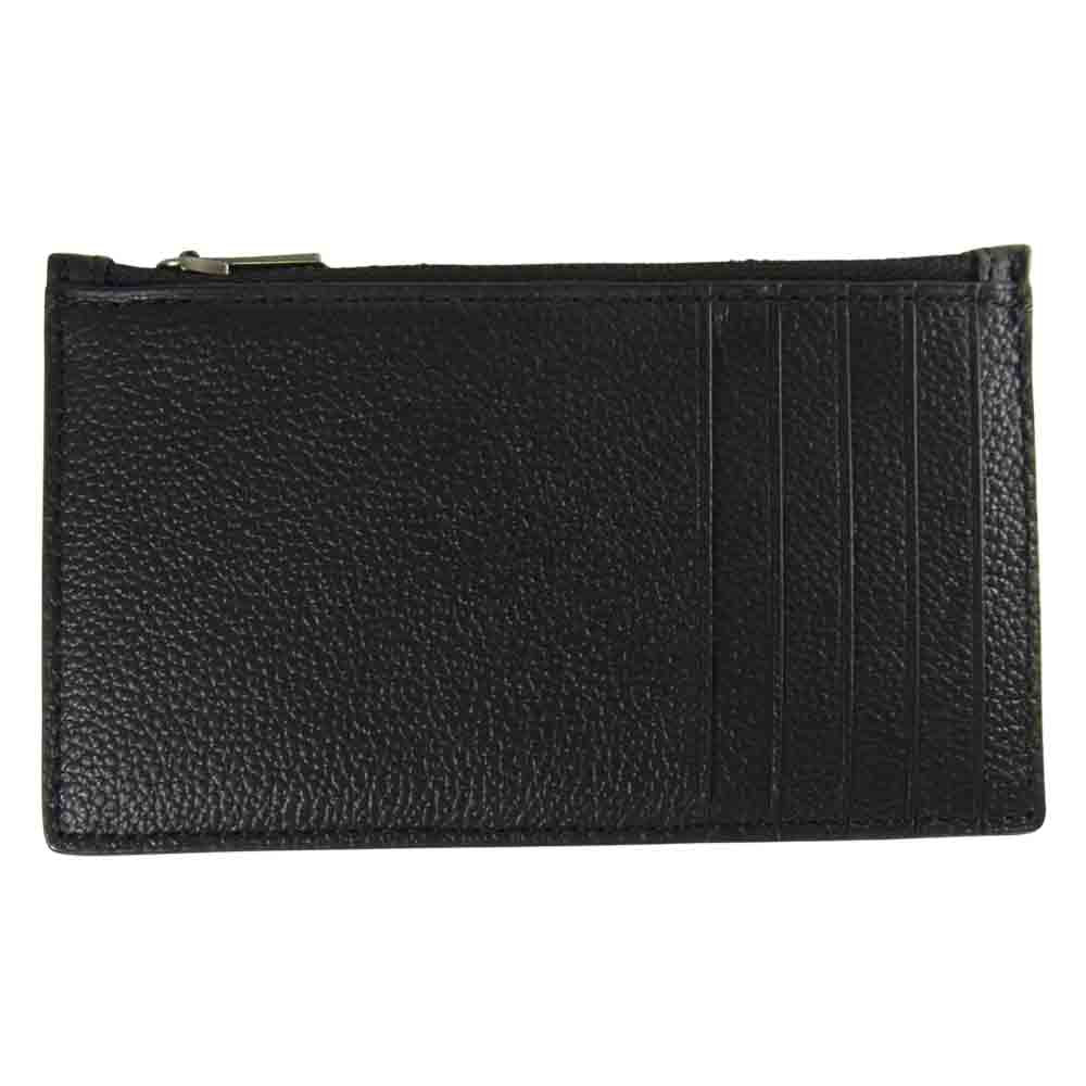COACH コーチ F29272 ZIP CRD CASE SPT CAL レザー カード ジップ コインケース ブラック系【極上美品】【中古】