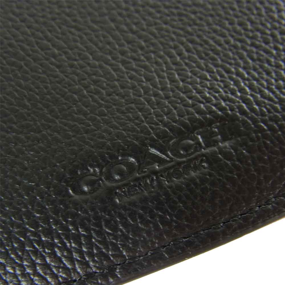 COACH コーチ F29272 ZIP CRD CASE SPT CAL レザー カード ジップ コインケース ブラック系【極上美品】【中古】