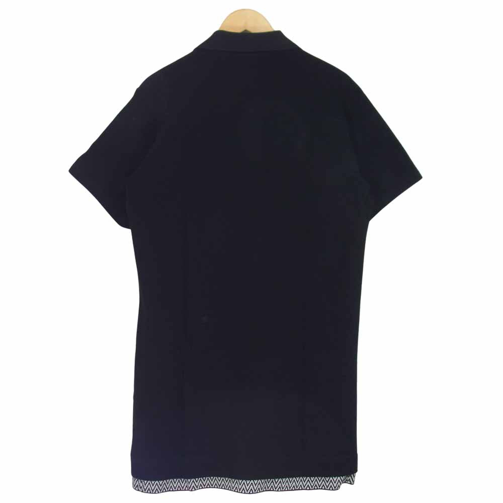 Yohji Yamamoto ヨウジヤマモト GroundY × FRED PERRY フレッドペリー GN-T29-043 ロング丈 オーバーサイズ ポロシャツ ブラック系 M【新古品】【未使用】【中古】