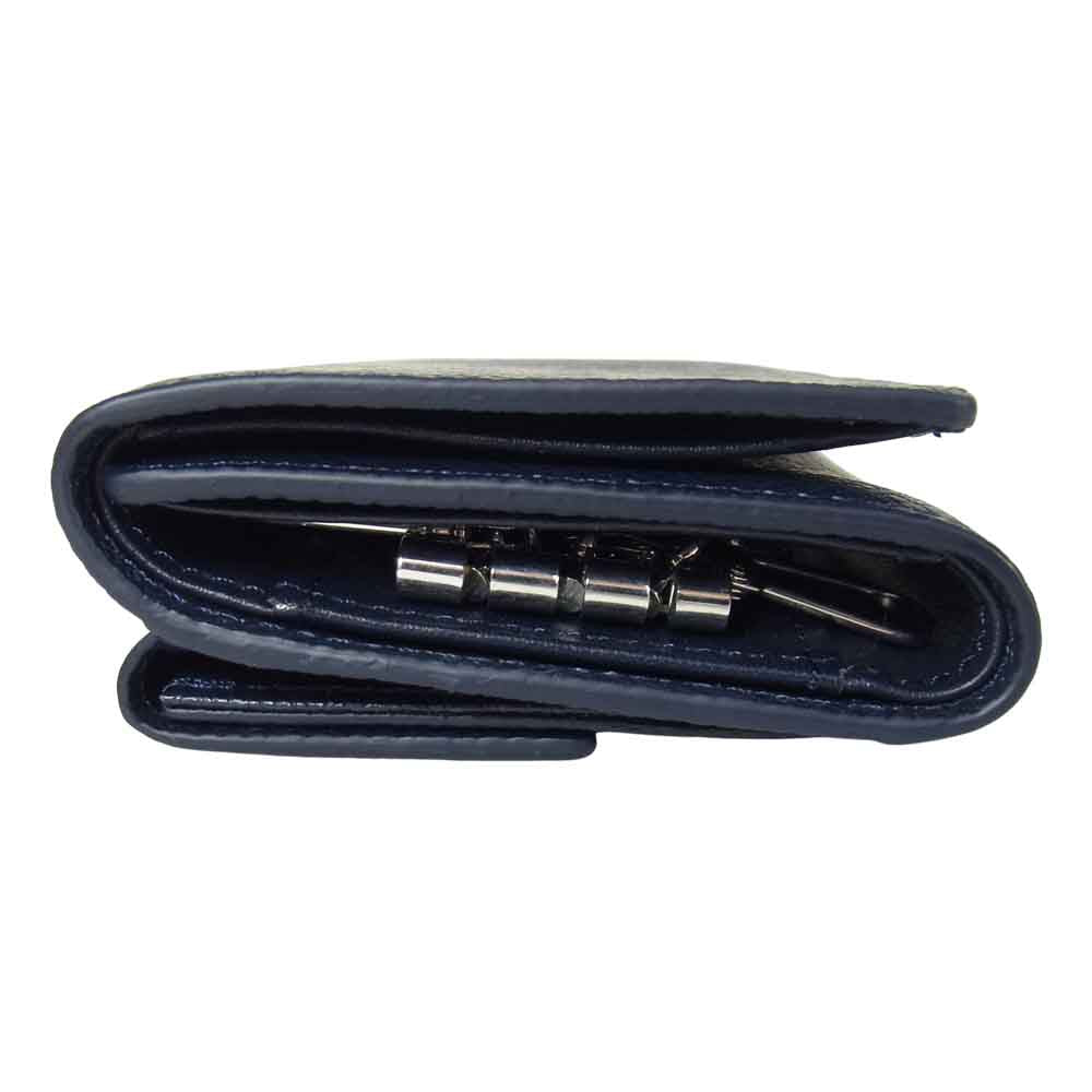 PELLE MORBIDA ペッレモルビダ PMO-BA322 Barca バルカ カウレザー　キーケース　三つ折り財布 ネイビー系【新古品】【未使用】【中古】