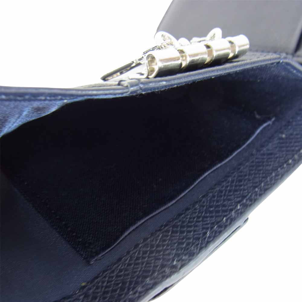 PELLE MORBIDA ペッレモルビダ PMO-BA322 Barca バルカ カウレザー　キーケース　三つ折り財布 ネイビー系【新古品】【未使用】【中古】