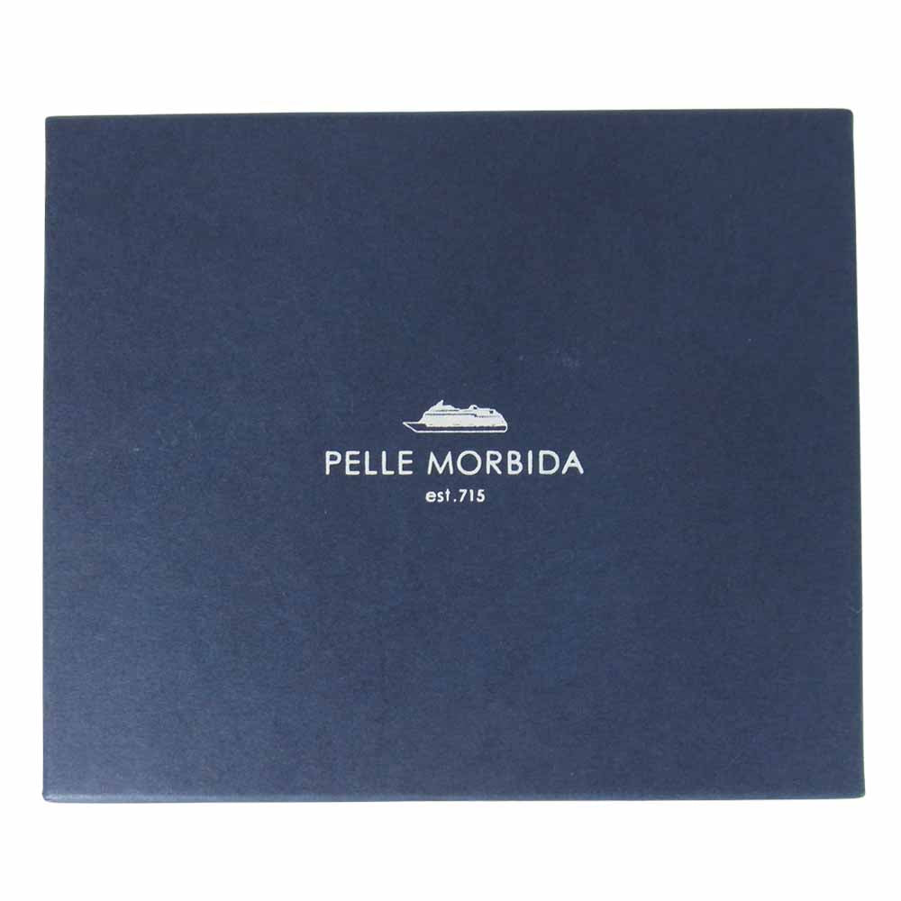 PELLE MORBIDA ペッレモルビダ PMO-BA322 Barca バルカ カウレザー　キーケース　三つ折り財布 ネイビー系【新古品】【未使用】【中古】