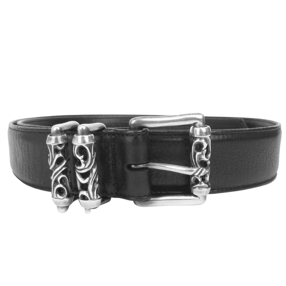 CHROME HEARTS クロムハーツ（原本無） ROLLER BELT 3PC 3ピース ローラー ベルト ブラック系【中古】
