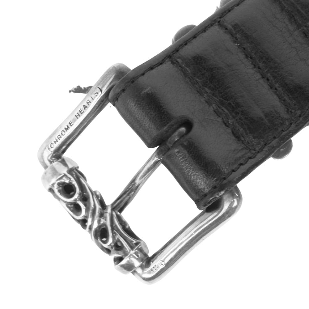 CHROME HEARTS クロムハーツ（原本無） ROLLER BELT 3PC 3ピース ローラー ベルト ブラック系【中古】