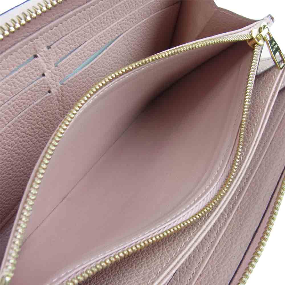 LOUIS VUITTON ルイ・ヴィトン M64090 モノグラム アンプラント ジッピー ウォレット 財布 ピンク系【中古】