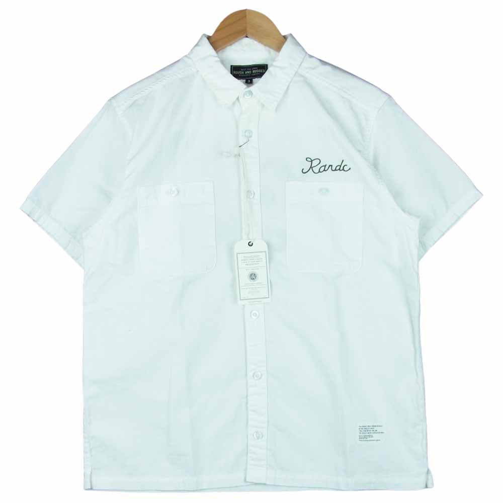 ROUGH and RUGGED ラフアンドラゲッド RR14-SS-SP-S01 YOUTH LS ユース 半袖 シャツ ホワイト系 L【新古品】【未使用】【中古】