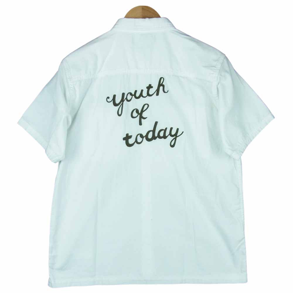 ROUGH and RUGGED ラフアンドラゲッド RR14-SS-SP-S01 YOUTH LS ユース 半袖 シャツ ホワイト系 L【新古品】【未使用】【中古】