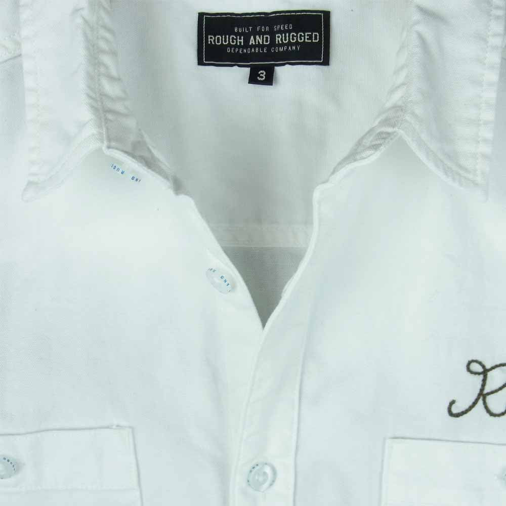 ROUGH and RUGGED ラフアンドラゲッド RR14-SS-SP-S01 YOUTH LS ユース 半袖 シャツ ホワイト系 L【新古品】【未使用】【中古】