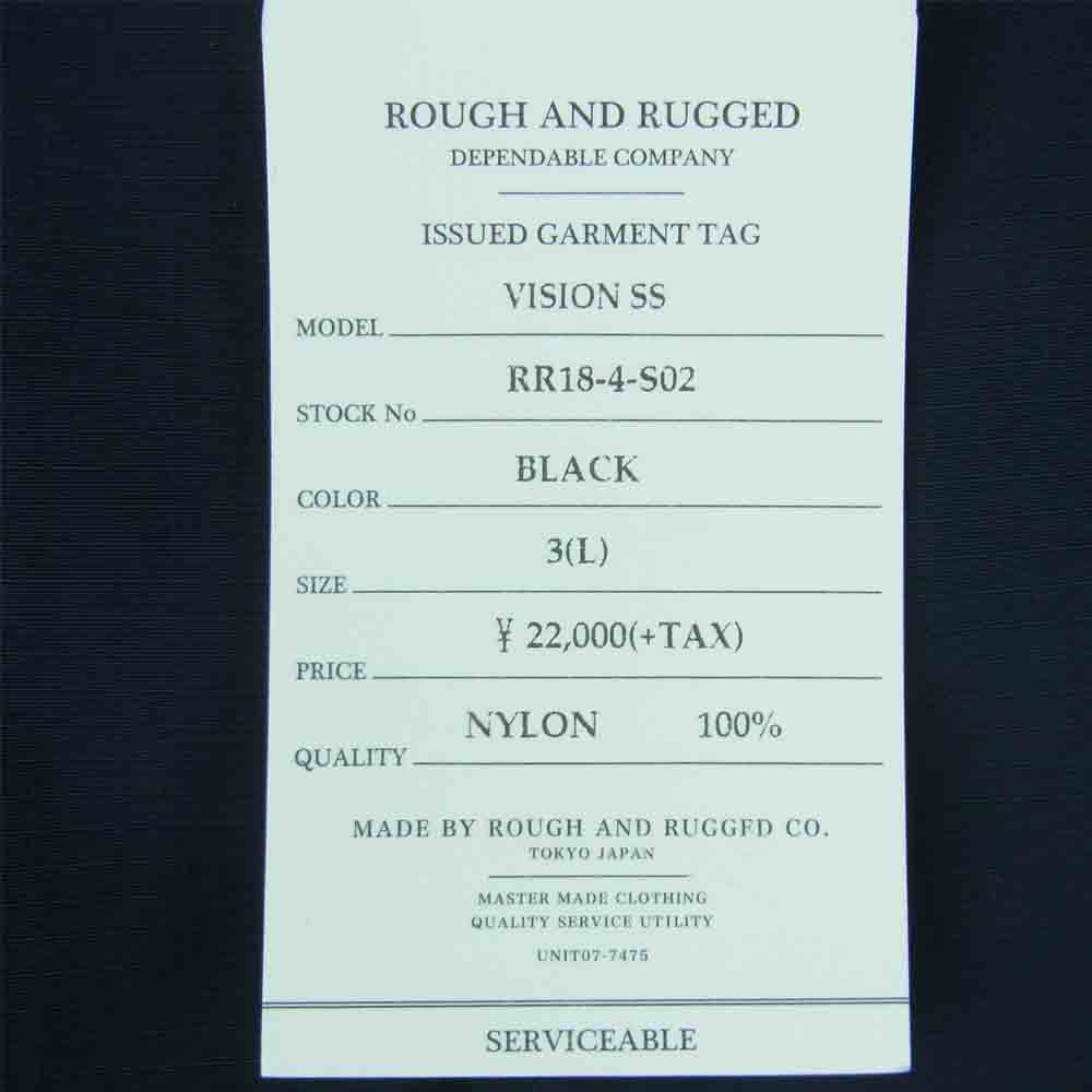 ROUGH and RUGGED ラフアンドラゲッド RR18-4-S02 VISION SS ヴィジョン 半袖 シャツ ダークネイビー系【極上美品】【中古】