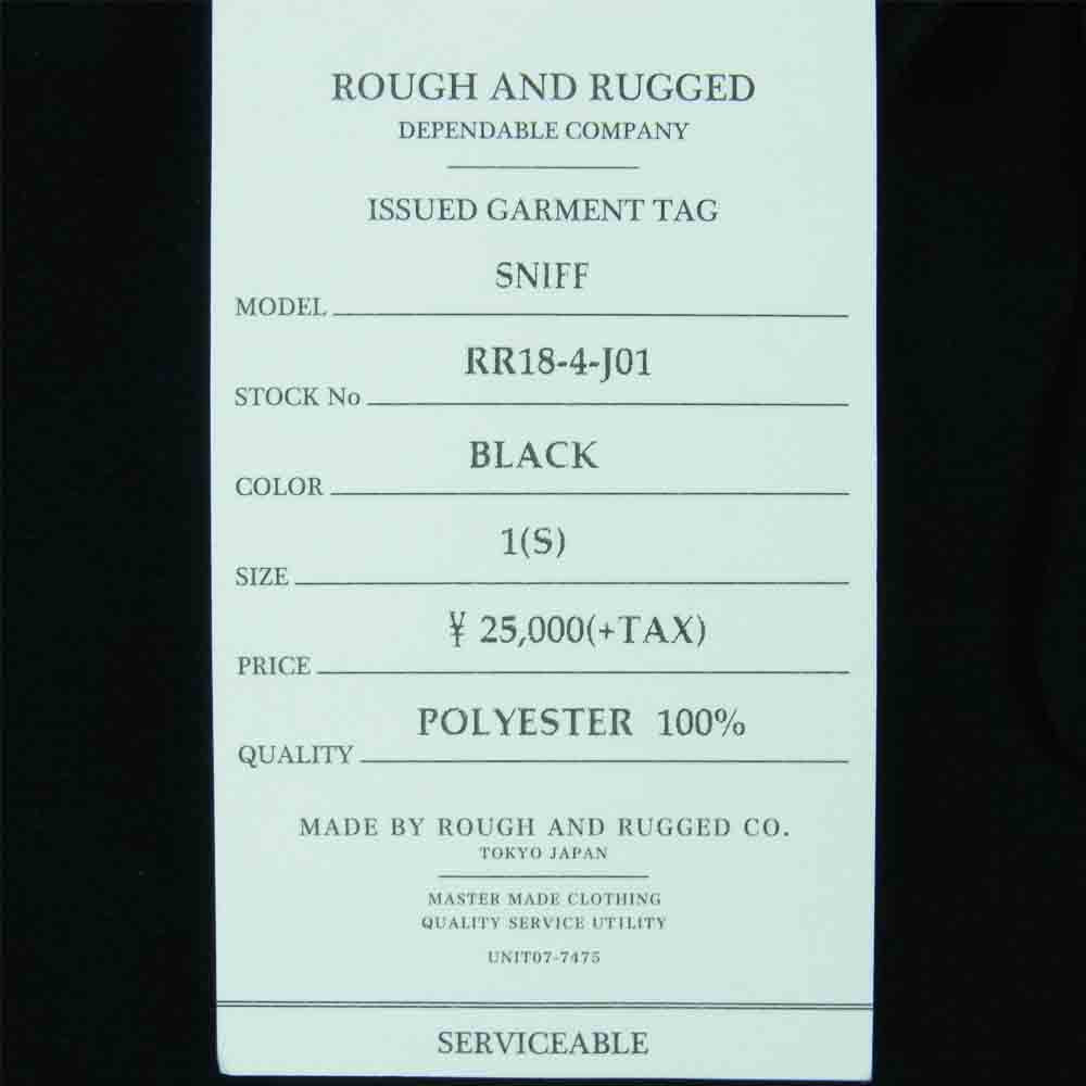 ROUGH and RUGGED ラフアンドラゲッド 18SS RR18-4-J01 SNIFF スニフ トラベル ジャケット ブラック系 S【新古品】【未使用】【中古】